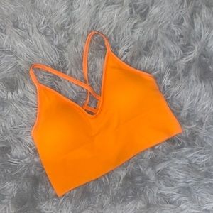 Hot orange workout top, my favorite just doesn’t fit anymore!